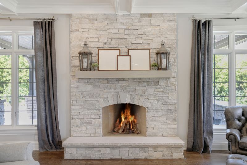 Elegant Masonry Fireplace